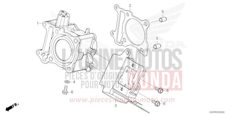 CYLINDRE de SH125 PEARL FALCON GRAY (NHC61) 2024