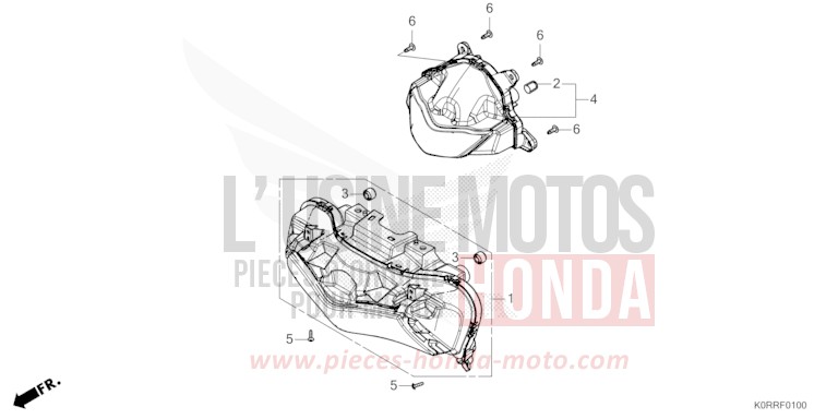 PROJECTEUR de SH125 PEARL FALCON GRAY (NHC61) 2024