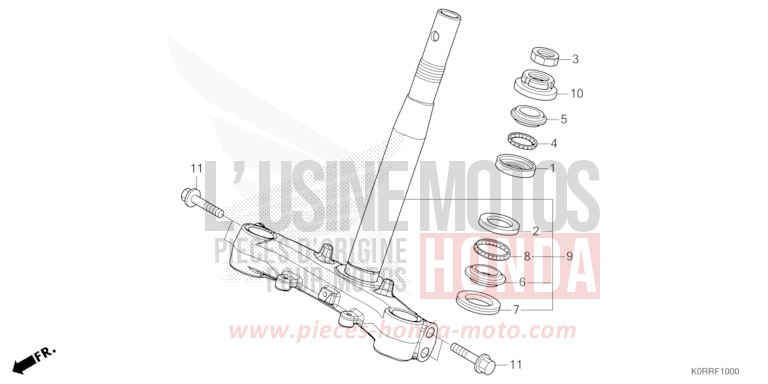 TIGE DE DIRECTION de SH125 PEARL FALCON GRAY (NHC61) 2024