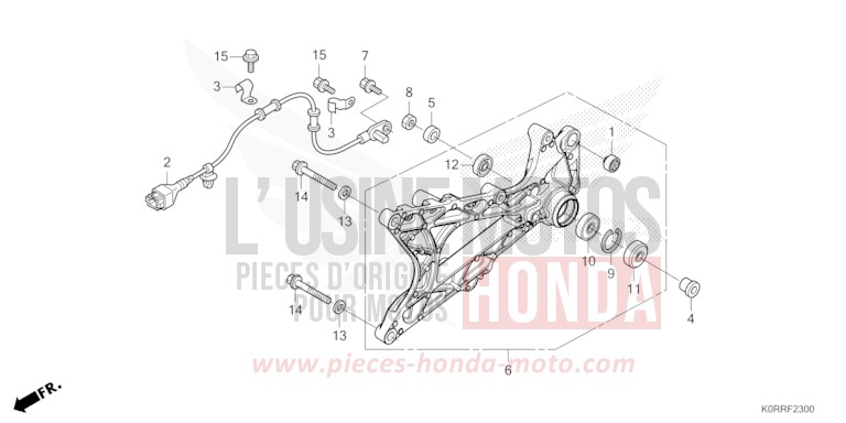 BRAS OSCILLANT de SH125 PEARL FALCON GRAY (NHC61) 2024
