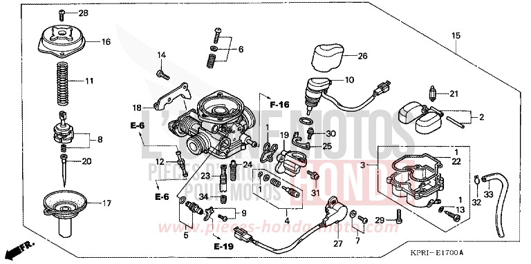 CARBURATEUR de SH150 NOIR (NH1) 2001