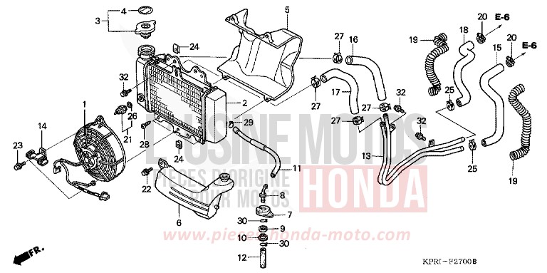 RADIATEUR de SH150 NOIR (NH1) 2001