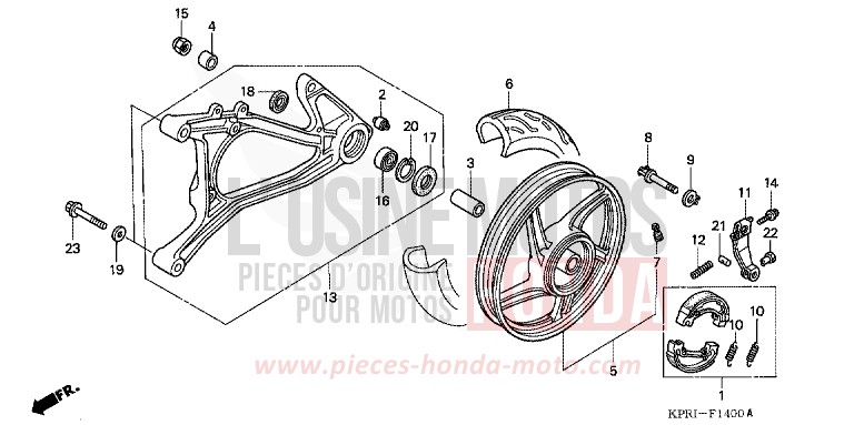 ROUE ARRIERE/BRAS OSCILLANT de SH150 CYCLON BLUE METALLIC (PB221) 2001