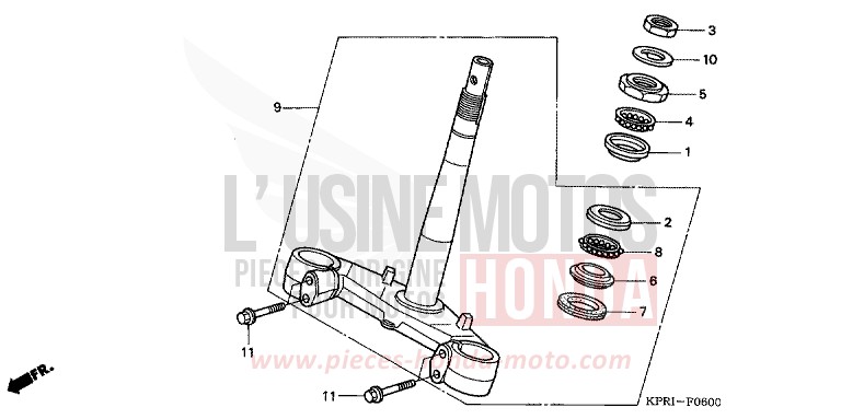 TIGE DE DIRECTION de SH150 FORCE SILVER METALLIC (NH411) 2001