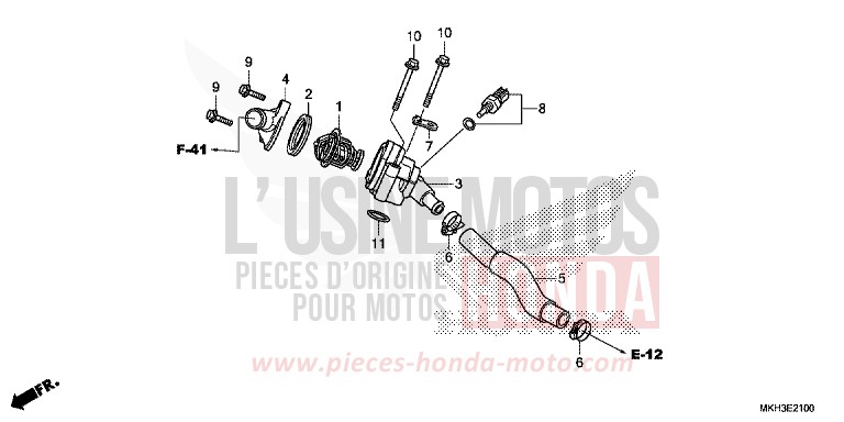 THERMOSTAT de X-ADV VICTORY RED (R334) de 2017