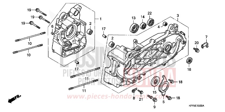 CARTER MOTEUR de SH150 ICE BLUE METALLIC (PB299) 2001