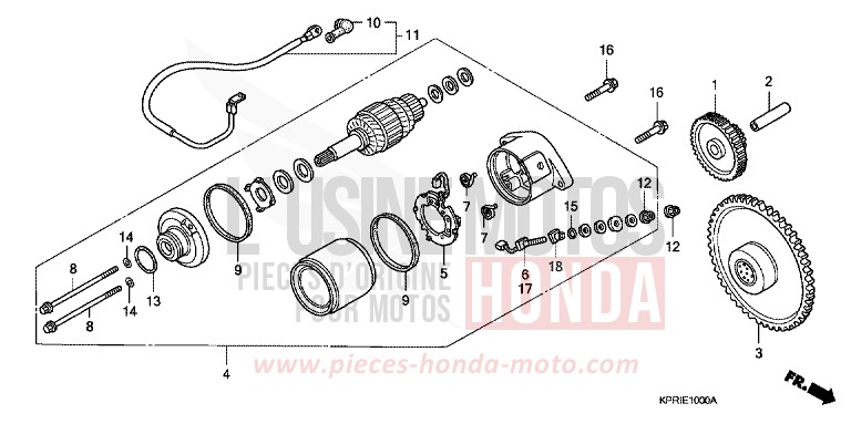 MOTEUR DE DEMARRAGE de SH150 NAVONA BEIGE METALLIC (Y161) 2001