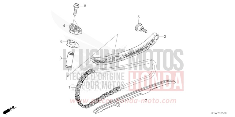 CHAINE A CAMES/TENDEUR de SH350i MAT RUTHENIUM SILVER METALLIC (NHB88) 2023