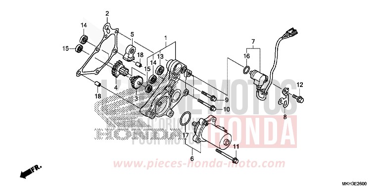 DEMULTIPLICATEUR de X-ADV DEGITAL SILVER METALLIC (NHA30) de 2017