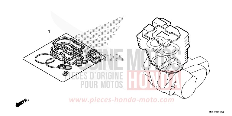 TROUSSE DE JOINT A de X-ADV DEGITAL SILVER METALLIC (NHA30) de 2017