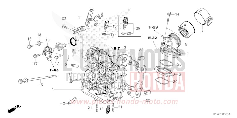CULASSE de SH350i NOIR (NH1) 2024