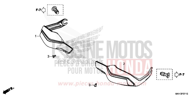 PROTEGE-DOIGTS de X-ADV DEGITAL SILVER METALLIC (NHA30) de 2017