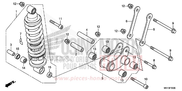 COUSSIN ARRIERE de X-ADV DEGITAL SILVER METALLIC (NHA30) de 2017