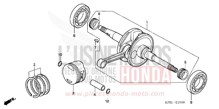 VILEBREQUIN/PISTON de SH150 FORCE SILVER METALLIC (NH411) 2004