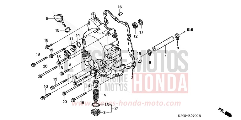 PANNEAU CARTER-MOTEUR D. de SH150 TITANIUM METALLIC (YR183) 2004