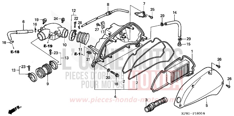 FILTRE A AIR de SH150 TITANIUM METALLIC (YR183) 2004
