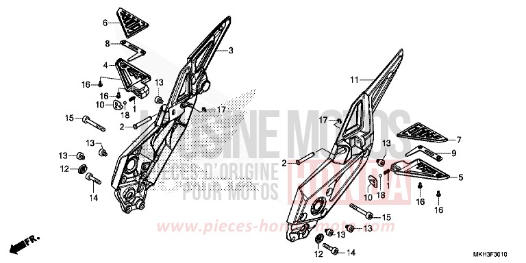 MARCHEPIED SELLE TANDEM de X-ADV MAT BULLET SILVER (NH389) de 2017
