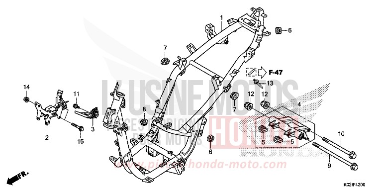 CARROSSERIE DE CHASSIS de SH150 PEARL COOL WHITE (NHA16) 2016