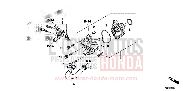 POMPE A EAU de SH150 PEARL NIGHTSTAR BLACK (NHA84) de 2016
