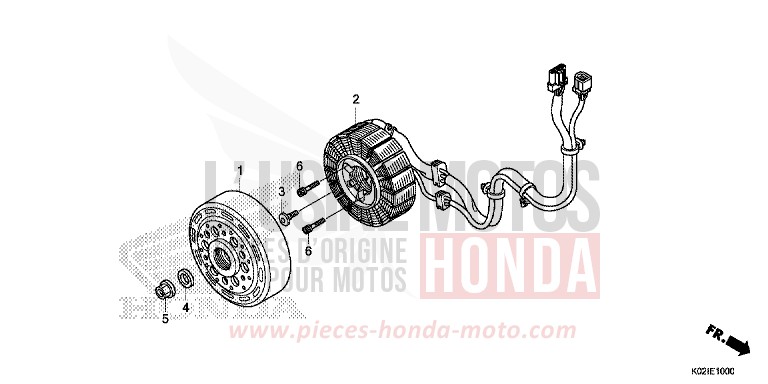 DEMARREUR GENERATEUR AC de SH150 PEARL NIGHTSTAR BLACK (NHA84) de 2016