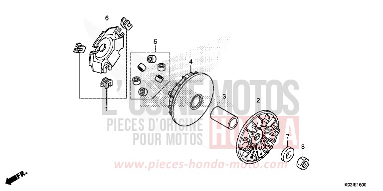 COTE SECONDAIRE de SH150 PEARL NIGHTSTAR BLACK (NHA84) de 2016