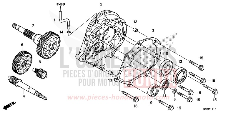 BOITE DE VITESSES de SH150 PEARL NIGHTSTAR BLACK (NHA84) de 2016