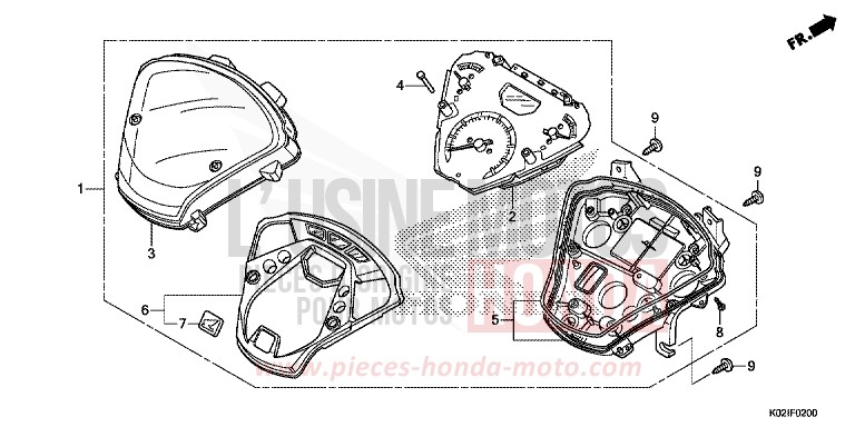 COMPTEUR de SH150 PEARL NIGHTSTAR BLACK (NHA84) de 2016