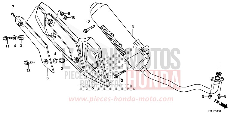 SILENCIEUX D'ECHAPPEMENT de SH150 PEARL NIGHTSTAR BLACK (NHA84) de 2016
