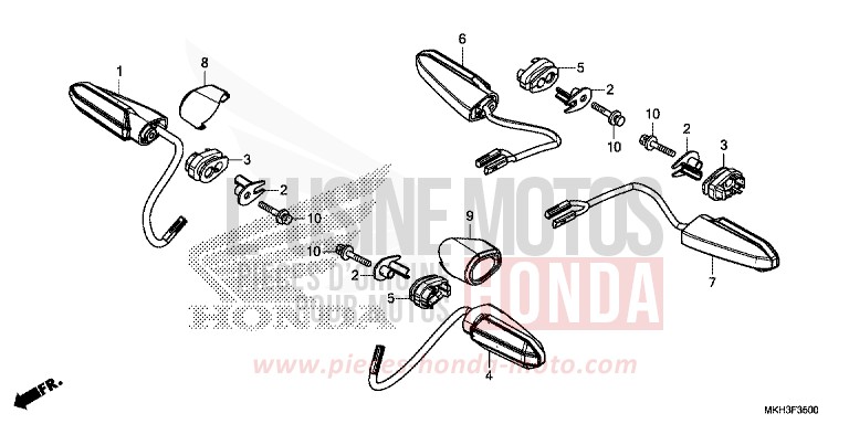 CLIGNOTANT de X-ADV MAT BULLET SILVER (NH389) de 2017