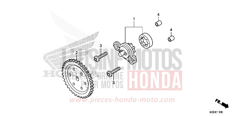 POMPE A HUILE de SH150 PEARL SIENA RED (R320) de 2016