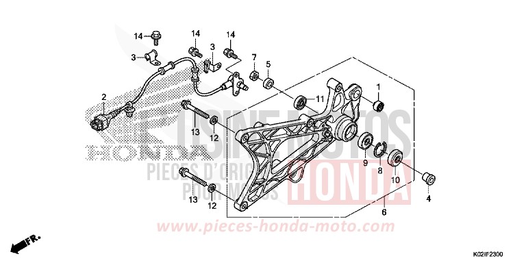 BRAS OSCILLANT de SH150 PEARL SIENA RED (R320) de 2016