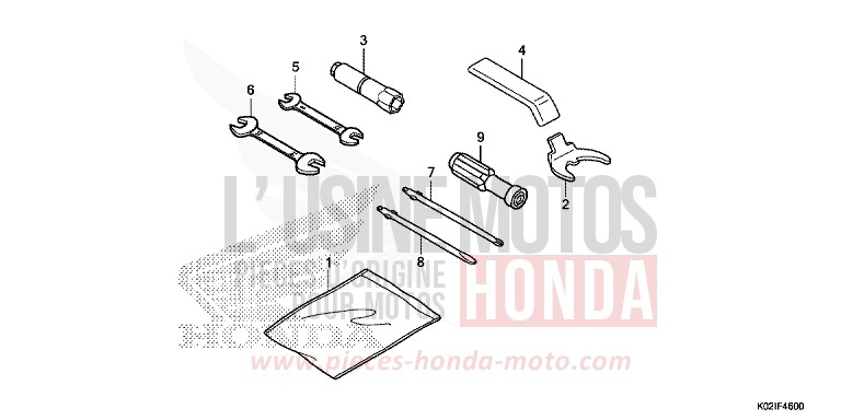 OUTILS de SH150 PEARL SIENA RED (R320) de 2016
