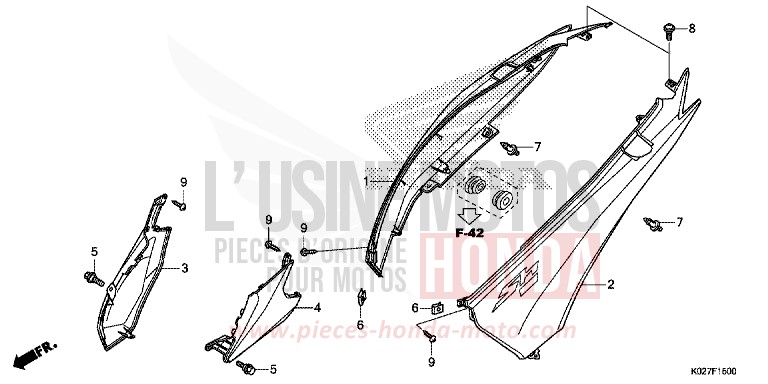 HOUSSE DE CARROSSERIE de SH150i M00NDUST SILVER METALLIC (NHB29) 2014