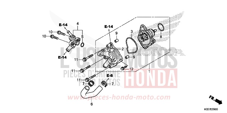 POMPE A EAU de SH150i MAT CYNOS GRAY METALLIC (NH312) 2014