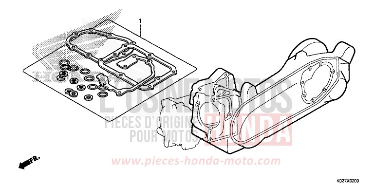 TROUSSE DE JOINT B de SH150i MAT PEARL COOL WHITE (NHB44) 2014