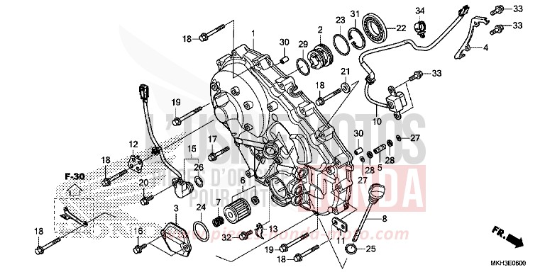 PANNEAU CARTER-MOTEUR D. de X-ADV MAT BULLET SILVER (NH389) de 2018