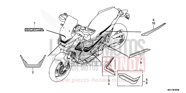 MARQUE/RAYURE de X-ADV GRAND PRIX RED (R380) de 2018