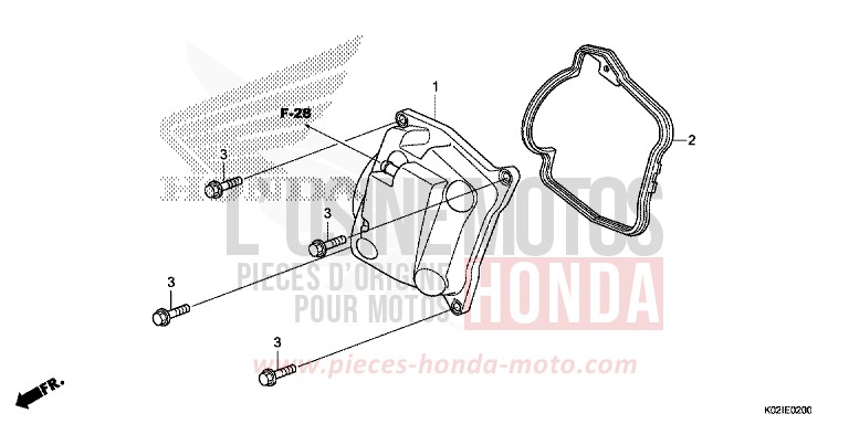 COUVERCLE DE CULASSE de SH150AD PEARL NIGHTSTAR BLACK (NHA84) de 2016