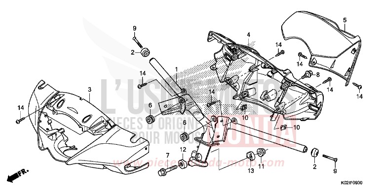 MANETTE DE DIRECTION/REVETEMENT DE GUIDON de SH150AD PEARL NIGHTSTAR BLACK (NHA84) de 2016