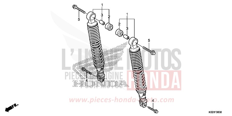 COUSSIN ARRIERE de SH150AD PEARL NIGHTSTAR BLACK (NHA84) de 2016