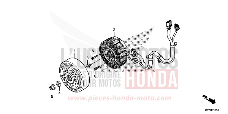 DEMARREUR GENERATEUR AC de SH150AD PEARL NIGHTSTAR BLACK (NHA84) de 2017