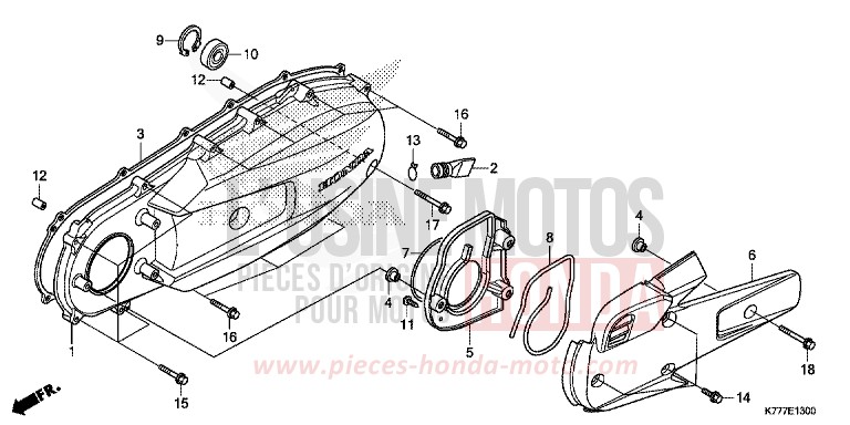 PANNEAU LATERAL GAUCHE de SH150AD PEARL NIGHTSTAR BLACK (NHA84) de 2017