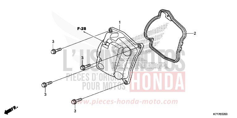 COUVERCLE DE CULASSE de SH150AD PEARL COOL WHITE (NHA16) de 2019