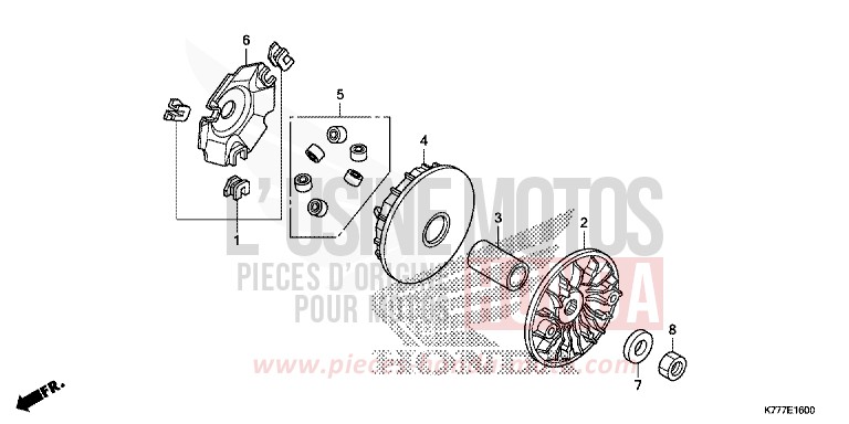 COTE SECONDAIRE de SH150AD PEARL COOL WHITE (NHA16) de 2019