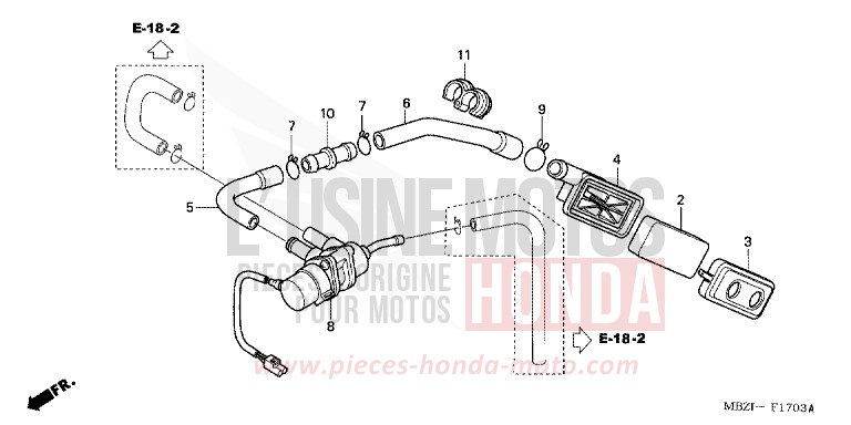 FILTRE A AIR SECONDAIRE de Hornet MAT TITANIUM METALLIC (YR268) 2006