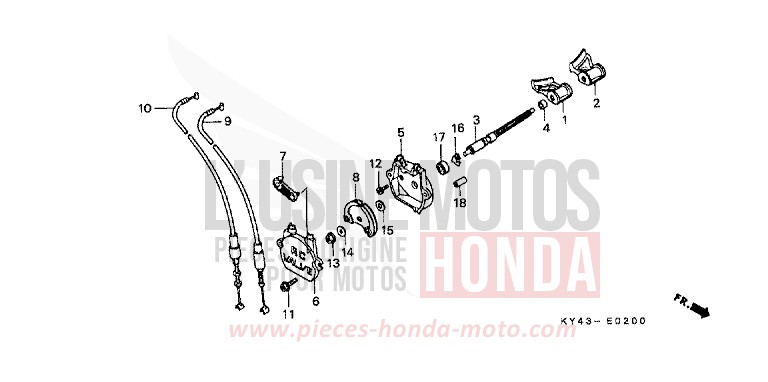 VOLET SOUPAPE de NSR125R REAL WHITE (NH250H) 1992