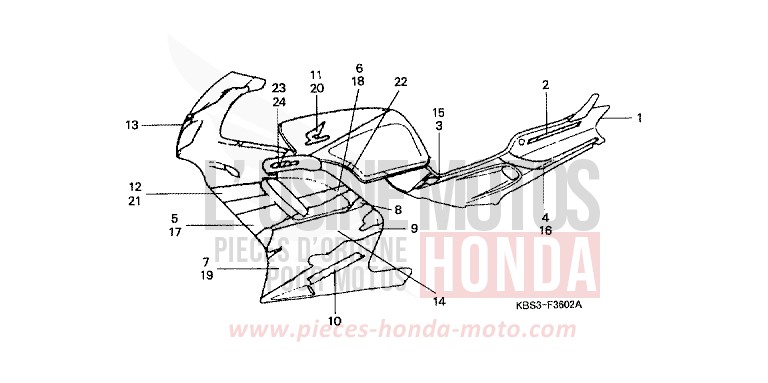 MARQUE (3) de NSR125R REAL WHITE (NH250K) 1994