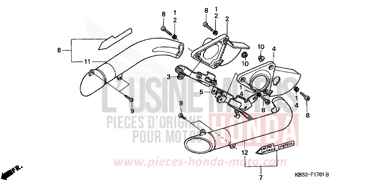 CONDUIT D'AIR (2) de NSR125R SPARKLING RED (R127) 1997