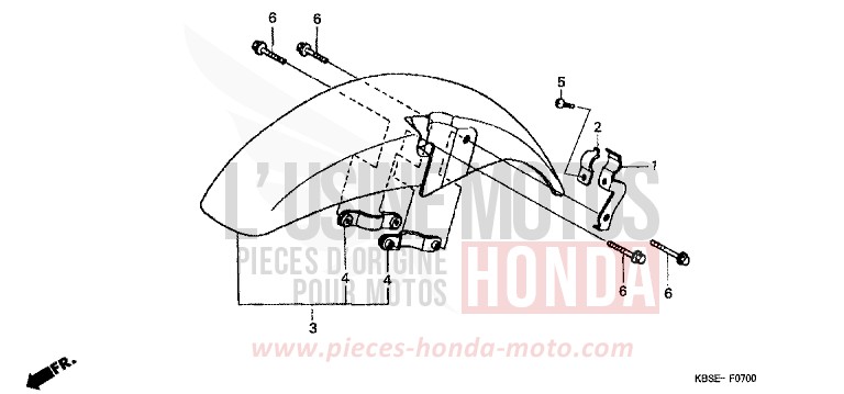 AILE AVANT de NSR125R SPARKLING RED (R127) 2001