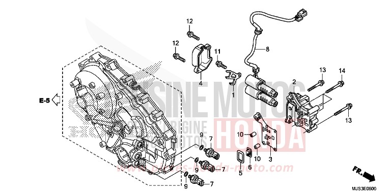 SOLENOIDE LINEAIRE de NC750J MAT BALLISTIC BLACK METALLIC (NHA86B) 2017
